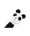 Ręcznie szydełkowana Grzechotka Panda z bawełny organicznej GOTS